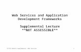 ICT337 Week13 Supplemental: Web Services1 Web Services and Application Development Frameworks Supplemental Lecture **NOT ASSESSIBLE**