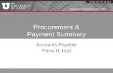 FINANCIAL & BUSINESS SERVICES Procurement & Payment Summary Accounts Payable Perry H. Hull.