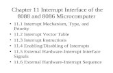 Chapter 11 Interrupt Interface of the 8088 and 8086 Microcomputer 11.1 Interrupt Mechanism, Type, and Priority 11.2 Interrupt Vector Table 11.3 Interrupt