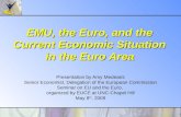 EMU, the Euro, and the Current Economic Situation in the Euro Area Presentation by Amy Medearis Senior Economist, Delegation of the European Commission.