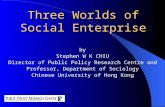 Three Worlds of Social Enterprise by Stephen W K CHIU Director of Public Policy Research Centre and Professor, Department of Sociology Chinese University.