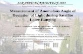 Measurement of Anomalous Angle of Deviation of Light during Satellite Laser Ranging SLR STATION KATZIVELY-1893 Yuriy V. Ignatenko 1, Igor Yu. Ignatenko.
