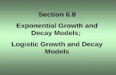 Section 6.8 Exponential Growth and Decay Models; Logistic Growth and Decay Models