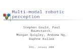 Multi-modal robotic perception Stephen Gould, Paul Baumstarck, Morgan Quigley, Andrew Ng, Daphne Koller PAIL, January 2008.