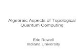 Algebraic Aspects of Topological Quantum Computing Eric Rowell Indiana University.