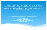 Cloud computing: differences in approach between large organizations that use cloud computing and providers of cloud services in the Netherlands. 6th Mediterranean.