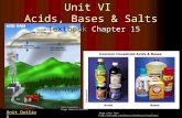 Unit VI Acids, Bases & Salts Textbook Chapter 15 Unit Outline Image taken from