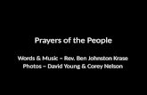 Prayers of the People Words & Music – Rev. Ben Johnston Krase Photos – David Young & Corey Nelson.