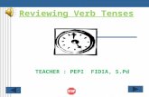 Reviewing Verb Tenses TEACHER : PEPI FIDIA, S.Pd.
