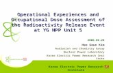 Korea Electric Power Research Institute Operational Experiences and Occupational Dose Assessment of the Radioactivity Release Event at YG NPP Unit 5 2006.06.28.