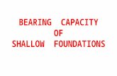 BEARING CAPACITY OF SHALLOW FOUNDATIONS of Shallow Foundation.