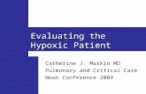 Evaluating the Hypoxic Patient Catherine J. Markin MD Pulmonary and Critical Care Noon Conference 2004.