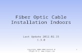 Fiber Optic Cable Installation Indoors Last Update 2012.02.15 1.3.0 Copyright 2000-2008 Kenneth M. Chipps Ph.D.  1.