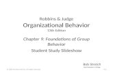 Robbins & Judge Organizational Behavior 13th Edition Chapter 9: Foundations of Group Behavior Student Study Slideshow Bob Stretch Southwestern College.