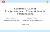 Academic Career Trajectories: Transatlantic Comparisons Hans PecharLesley Andres Alpen Adria UniversityUniversity of British Columbia HER 2013.