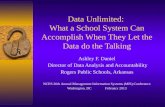 Data Unlimited: What a School System Can Accomplish When They Let the Data do the Talking Ashley F. Daniel Director of Data Analysis and Accountability.