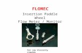 Insertion Paddle Wheel Flow Meter / Monitor FLOMEC For Low Viscosity Liquids.