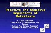 Positive and Negative Regulators of Metastasis J. Carl Barrett Laboratory of Biosystems and Cancer Center for Cancer Research National Cancer Institute.