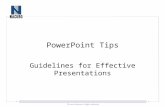 PowerPoint Tips Guidelines for Effective Presentations.
