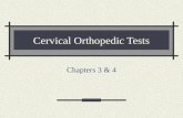 Cervical Orthopedic Tests Chapters 3 & 4. Tenderness Grading Scale Grade I – mild tenderness to palpation Grade II – mild tenderness with grimace and