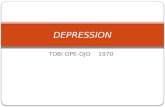 TOBI OPE-OJO1970 DEPRESSION. TABLE OF COTENT MEANING EPIDIOMOLOGY CAUSES SIGNS AND SYMPTOMS EFFECTS OR IMPLICATIONS DIAGNOSIS TREATMENT REFERENCES.