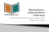 NCCCLA 2015 Conference, Wake Tech March 16, 2015.
