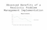 Observed Benefits of a Realistic Problem Management Implementation.