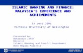 SEKTOR KEWANGAN ISLAM DI MALAYSIA ISLAMIC BANKING & FINANCE IN MALAYSIA ISLAMIC BANKING AND FINANCE: MALAYSIAâ€™S EXPERIENCE AND ACHIEVEMENTS 13 June 2006