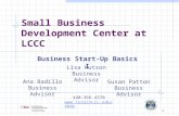 Small Business Development Center at LCCC Business Start-Up Basics I Lisa Hutson Business Advisor Susan Patton Business Advisor 440-366-4370 .