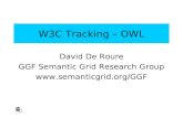 W3C Tracking – OWL David De Roure GGF Semantic Grid Research Group .