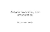 Antigen processing and presentation Dr Jacinta Kelly.