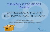 THE MANY GIFTS OF ART MAKING EXPRESSIVE ARTS, ART THERAPY & PLAY THERAPY with Alessandra Colfi, Artist, Expressive Art Facilitator, Linguist.