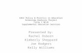 EDSI Policy & Politics in Education Interview Analysis Project Title 1 NCLB Supplemental Education Services Presented by: Rachel Osborn Kimberly Sheppard.