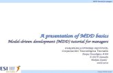 MDD Tutorial for managers Eclipse ECESIS Project A presentation of MDD basics Model-driven development (MDD) tutorial for managers EUROPEAN SOFTWARE INSTITUTE,