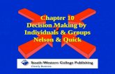 ? Chapter 10 Decision Making by Individuals & Groups Nelson & Quick.