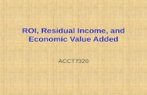 ROI, Residual Income, and Economic Value Added ACCT7320.