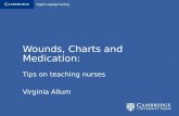 Wounds, Charts and Medication: Tips on teaching nurses Virginia Allum.