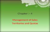 Chapter :- 4 Management of Sales Territories and Quotas.