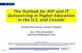 1 - 5/13/02 Proprietary & Confidential - ECAR The Outlook for ASP and IT Outsourcing in Higher Education in the U.S. and Canada Emillia Kancheva, Senior.