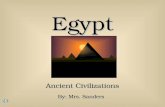 Egypt Ancient Civilizations By: Mrs. Sanders Historical Overview Ancient Egypt was the birthplace of one of the World’s greatest civilizations. It was