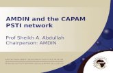 AMDIN and the CAPAM PSTI network Prof Sheikh A. Abdullah Chairperson: AMDIN.