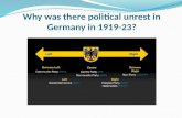 Why was there political unrest in Germany in 1919-23?