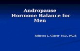 Andropause Hormone Balance for Men Rebecca L. Glaser M.D., FACS Rebecca L. Glaser M.D., FACS.