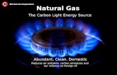 Natural Gas The Carbon Light Energy Source Abundant, Clean, Domestic Reduces air pollution, carbon emissions and our reliance on foreign oil Abundant,