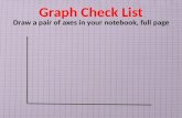 Graph Check List Draw a pair of axes in your notebook, full page