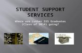 Where are Luther SSS Graduates (Class of 2014) going? Graduate School.