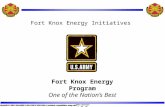 Fort Knox Energy Program One of the Nation’s Best R.J. Dyrdek / KNOX-DPW/(502) 624-2604 (DSN 464) /robert.dyrdek@us.army.mil Fort Knox Energy Initiatives.