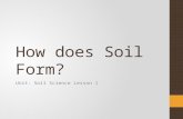 How does Soil Form? Unit: Soil Science Lesson 1. Objectives Define the upper and lower limits of soil Model the definition of four soil formation processes.
