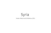 Syria Eastern World and Civilizations 2014. “The Arab awakening is a tale of three battles rolled into one: people against regimes; people against people;