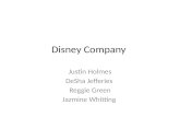 Disney Company Justin Holmes DeSha Jefferies Reggie Green Jazmine Whitting.